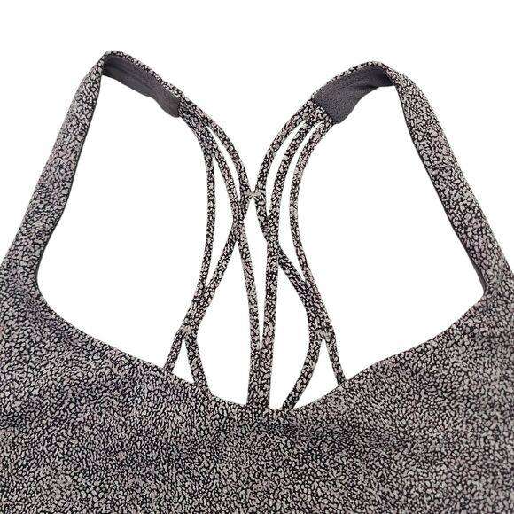 Lululemon Free To Be Serena Bra Womens 6 Gray Chakra Print Strappy Athletic Yoga - Picture 4 of 10